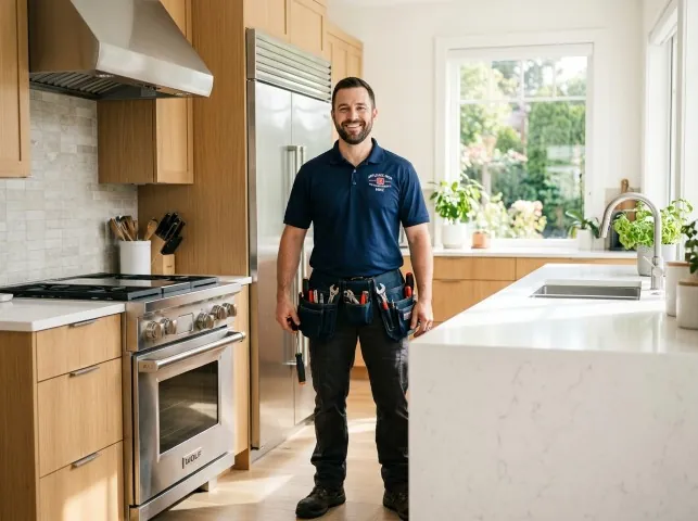 Appliance Repair Hero technician in a Bradenton, FL kitchen after an appliance repair